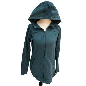 L L  Bean Blue Cotton Blend Lightweight Hoodie Size XS